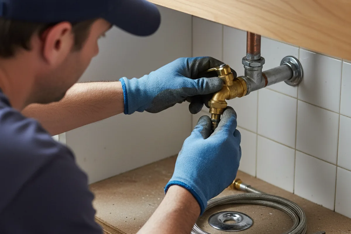 Shutoff valve and fitting work during Faucet and Fixture Repair in Mooresville